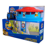 Paw Patrol - Figurenset - Aussichtsturm - mit 2 Verfolgungsjagd-Actionfiguren und Polizeiauto