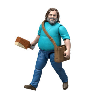Minecraft Mattel, eine Film-Actionfigur Steve – 10 cm große Actionfigur mit zwei Taschen
