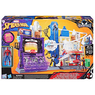 Marvel Spider-Man Venom vs. Web Slinging City, Spielset für Kinder ab 4 Jahren
