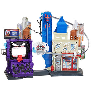 Marvel Spider-Man Venom vs. Web Slinging City, Spielset für Kinder ab 4 Jahren