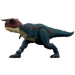 Mattel Jurassic World Run and Bite Carnotaurus rennende brüllende Dinosaurier-Actionfigur
