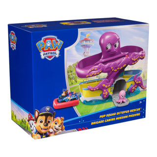 Paw Patrol Pup Squad Octopus Rescue Spielset, 6,3 cm großes Chase-Spielzeugauto und Baby-Octopus-Figur, Spielzeug für fantasievolles Spielen