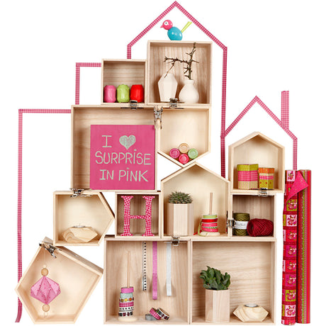 Creativ Company Showboxen, quadratisch, H: 15x15+21,5x21,5+28x28 cm, T: 12,5 cm, 3 Stück 1 Set