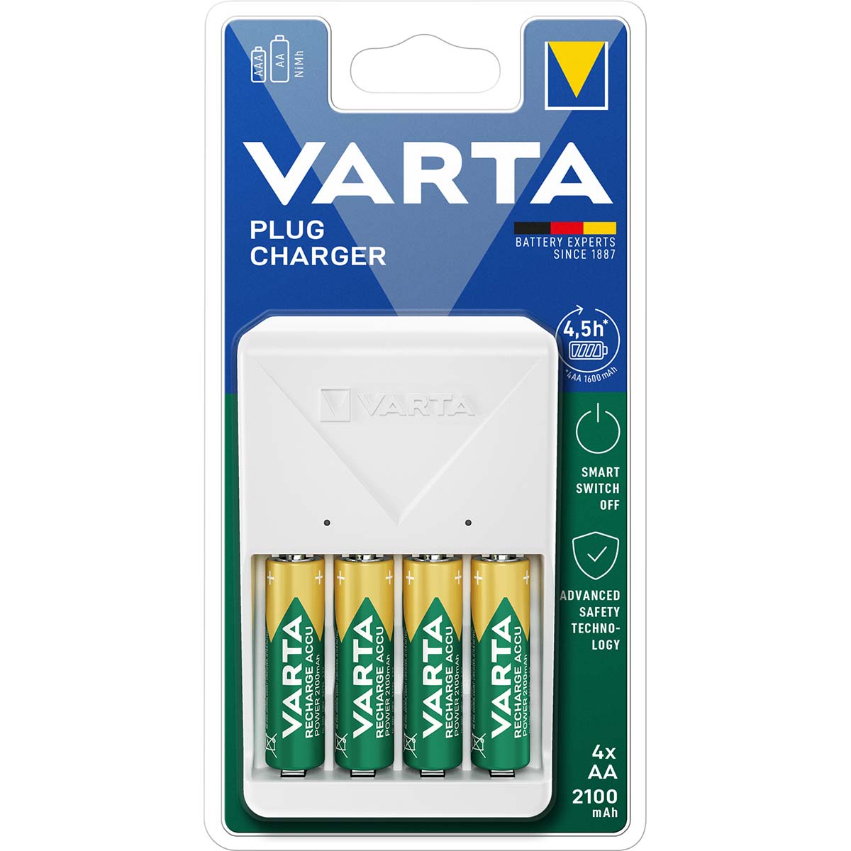 Varta Steckerladegerät 4x AA 2100 Mah - 57657101451