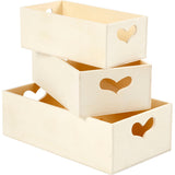 Creativ Company Aufbewahrungsboxen, H: 6,3+5,8+5,5 cm, L: 20,5+18+15,8 cm, B: 11,5+9,8+7,8 cm, 3 Stück 1 Set