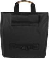 Basil Urban Dry Shopper - Waterproof bicycle shopper, Vegan Leather Details, adjustable closure, reflection, matte black