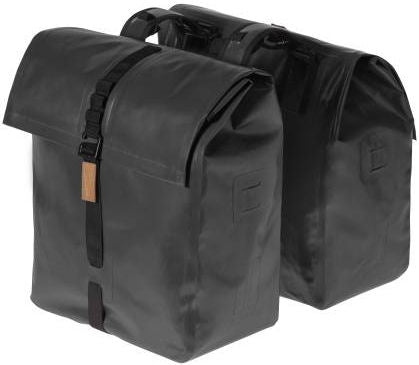 Basil Bolsa de bicicleta Doble Decrina Basil, Black Matt Black