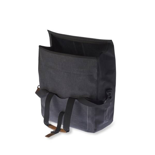 Basil Urban Dry Business Bag - Vanntett sykkelskulderveske, 20L Kapasitet, Charcoal Melee