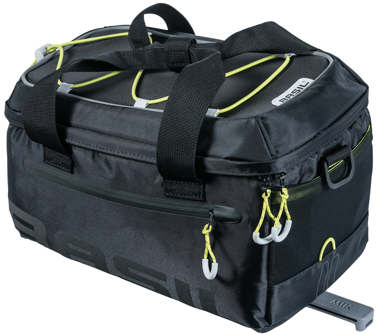 Basil Miles Trunkbag - Sac de comportement de bagages noirs sportives pour E -bike - étanche - 7L - hommes