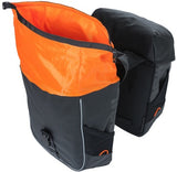 Basilikum Miles Tarpaulin - Doppelfahrradbeutel, wasserdicht, 34 l, Schwarzorange