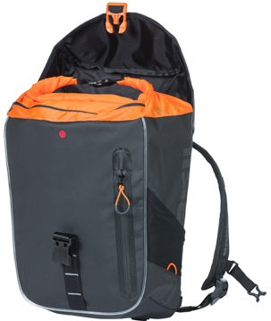 Backpack in bicicletta in bicicletta di Basil Miles Nordlicht - Backpack nero impermeabile per ciclisti - 17L - UNISEX - SPORTY - NERO