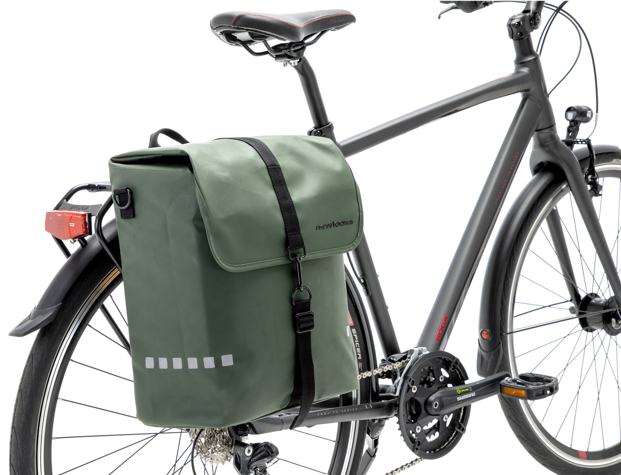 Odense single bicycle bag - Water -repellent - 17.5L - Black Green