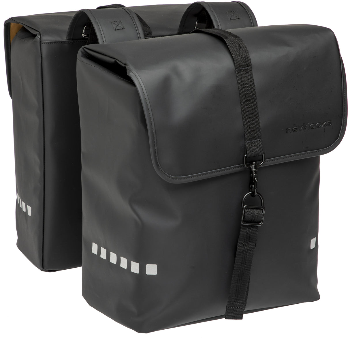 New LOOXS Bicycle Bag Odense - double, noir, eau -Pellite, réflexion, adapté aux vélos électriques