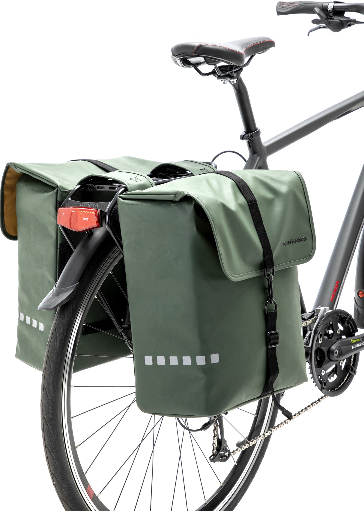 Nueva bolsa de bicicleta Odense Sturke, espaciosa mochila doble para bicicletas eléctricas Green