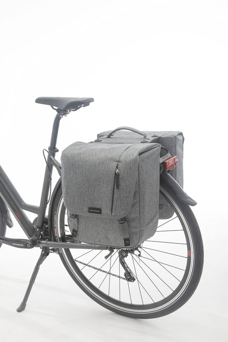 NEU NOVA Double Double Bicycle Bag, Grau, Wasser -Repellent