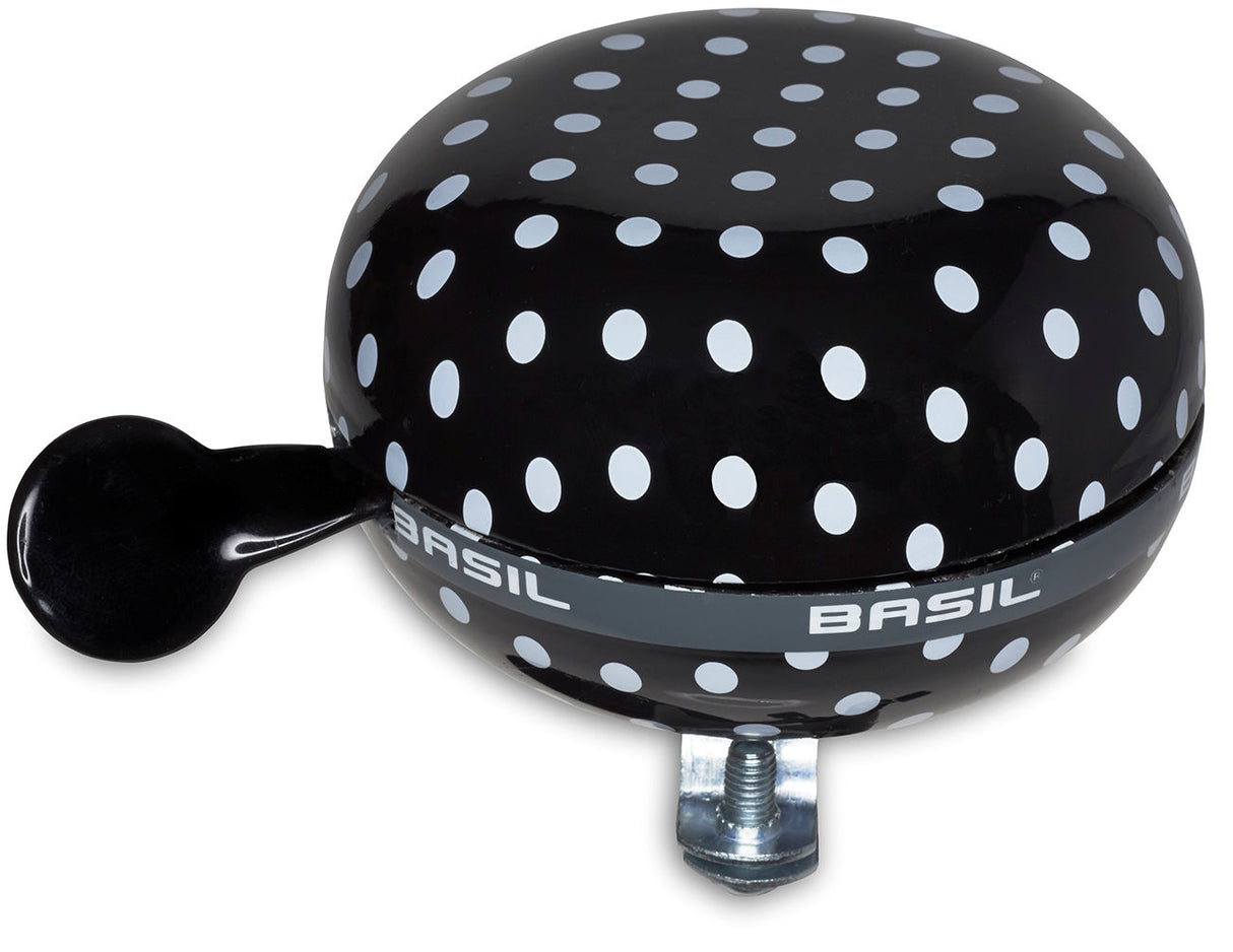 Basil Polkadot - Bicycle Bell - 80 mm - svart hvit