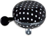 Basil Polkadot - fietsbel - 80 mm - zwart wit