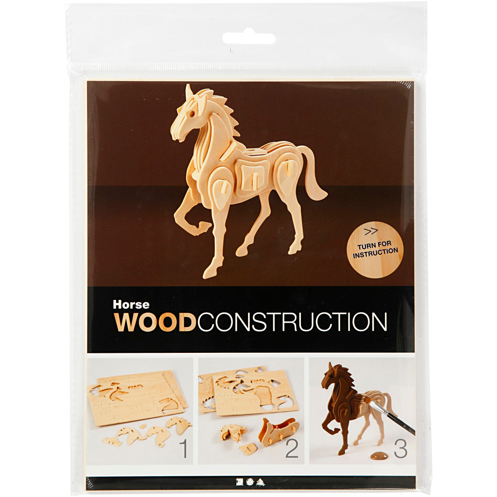 Creativ Company 3D-Puzzle, Pferd, Maße 18x4,5x16 cm, 1 Stück