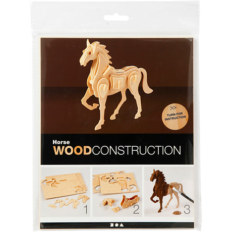 Creativ Company 3D-Puzzle, Pferd, Maße 18x4,5x16 cm, 1 Stück