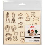 Creativ Company DIY Holzfiguren, Every Day, L: 15,5 cm, B: 17 cm, Stärke 3 mm, 1 Box