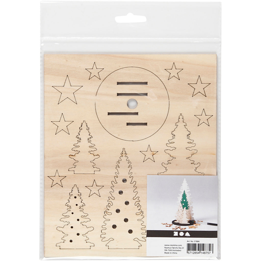 Das Unternehmen Creativ fertigt und dekoriert Ihre hölzernen Weihnachtsbäume