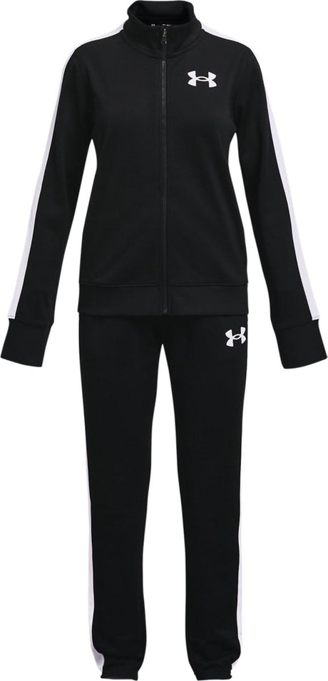 Under Armour ua Rival Knit Track Suit-Blk Mädchen-Trainingsanzug – Schwarz – Weiß