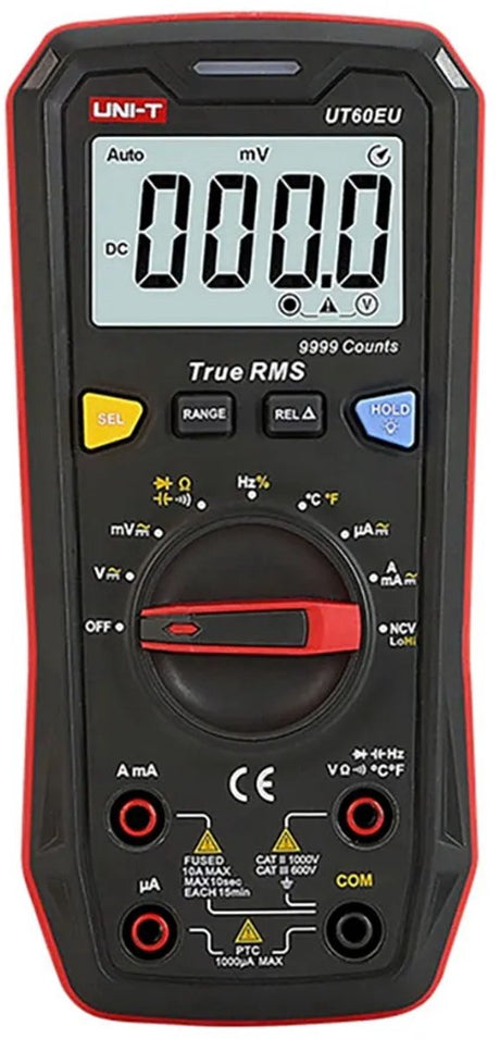Uni-t UT60EU – Digitalmultimeter – Echteffektivwert – 9999 Zähler – Kat. III 600 V