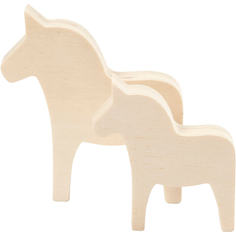 Creativ Firmenpferd, H: 8+10 cm, B: 7+9,5 cm, Stärke 1,8 cm, 2 Stück 1 Karton