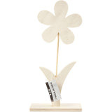 Creativ Company Holzblume mit Fuß, 26 cm