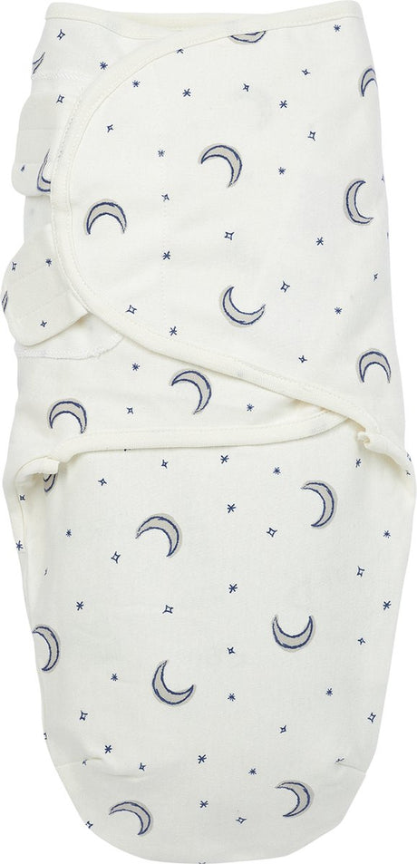 Meyco Baby Moon Swaddle Wickeldecke – Indigo – 0–3 Monate – 1,0 Tog