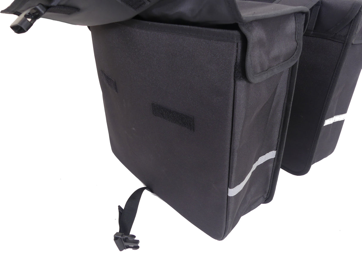 Edge Doppelte Fahrradtasche Luxury Shopper 40 Liter 38 x 40 x 14cm (2x) schwarz