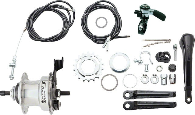 Sturmeyarcher Gear Hub 3 Speed ​​Sturmey Archer Summit X-RD3 Tromle Brake High Polish Aluminium