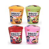 Kawaii Plüsch Nudeltopf mit Tier 4 sort. | 4 Stück