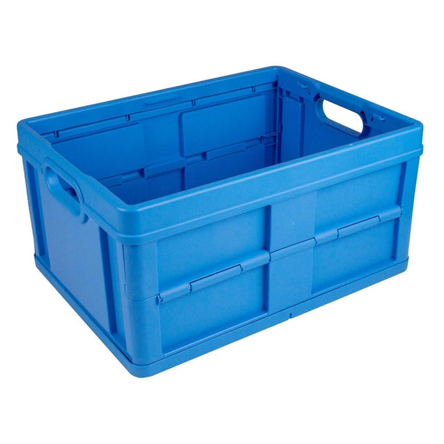 Sunware quadratische geschlossene Faltkiste 32l blau