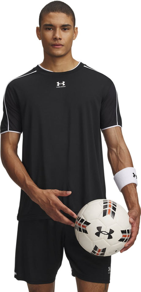 Under Armour UA M Challenger Train SS-BLK Herren-Sportshirt – Schwarz – Weiß