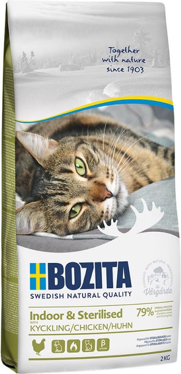 Bozita Indoor Sterilised Series – getreidefreies Trockenfutter – Durchlauf – 2 kg