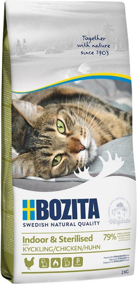 Bozita Indoor Sterilised Series – getreidefreies Trockenfutter – Durchlauf – 2 kg