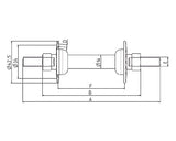 Marwi Fore hub 412 36 holes 100 mm built -in width chromed