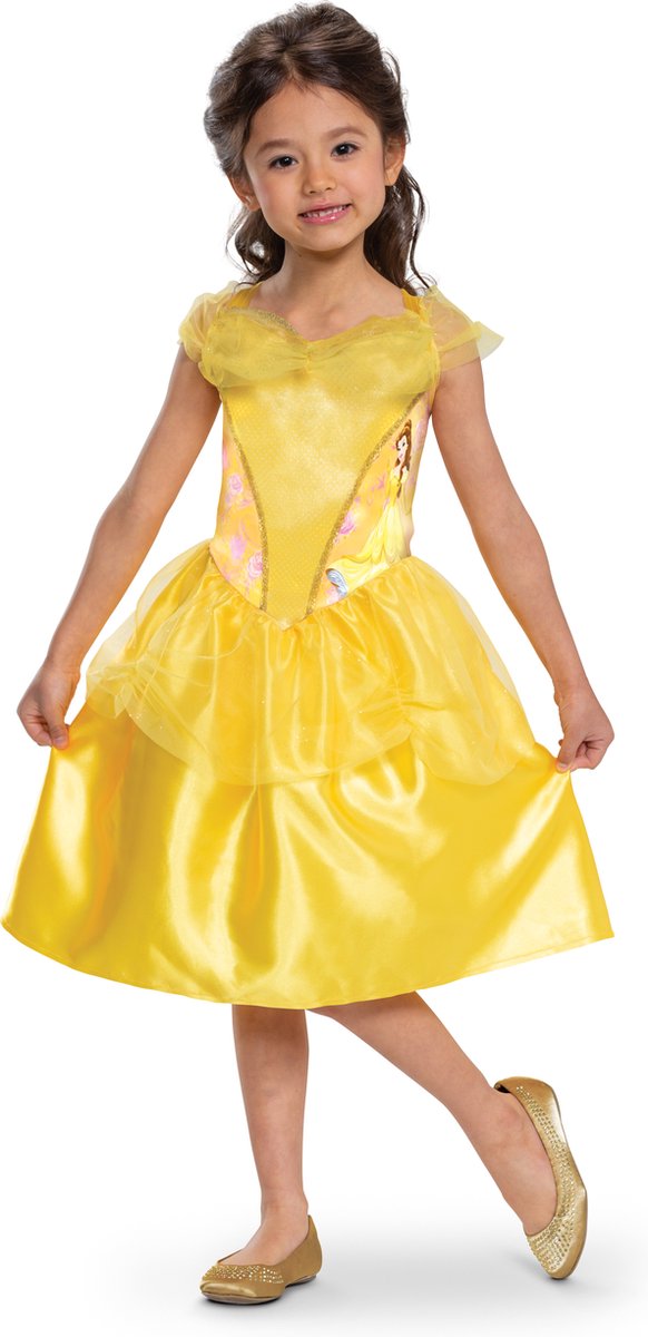 Verkleidung Disney Prinzessin – Die Schöne das Biest, Belle Basic Plus, Größe XS (3-4 Jahre)