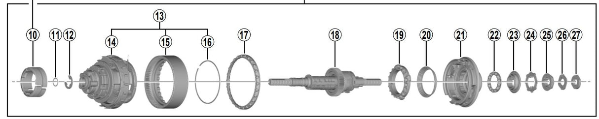 Shimano Binnenwerk Nexus 8 Odebrat SG-C6001-8C (osa 184 mm)