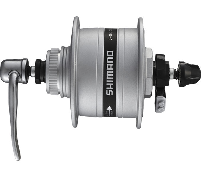 Shimano Dynamonaaf HD-3D37 3 WATT 36 Geats Center-Lock Hitro napetost srebro