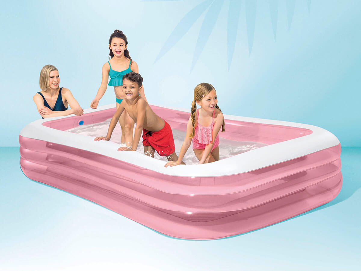 Aufblasbarer Schwimmbadfamilienpool - rosa