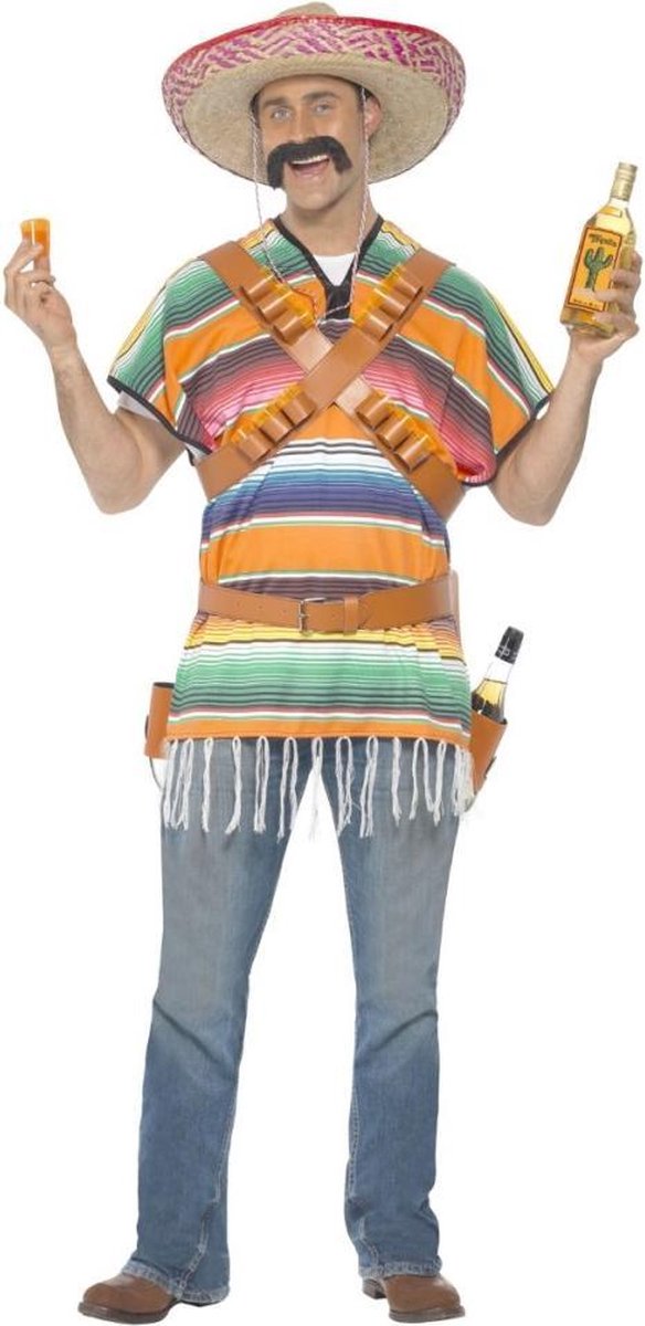 Smiffys - tequila shooter guy kostuum - multicolours groen