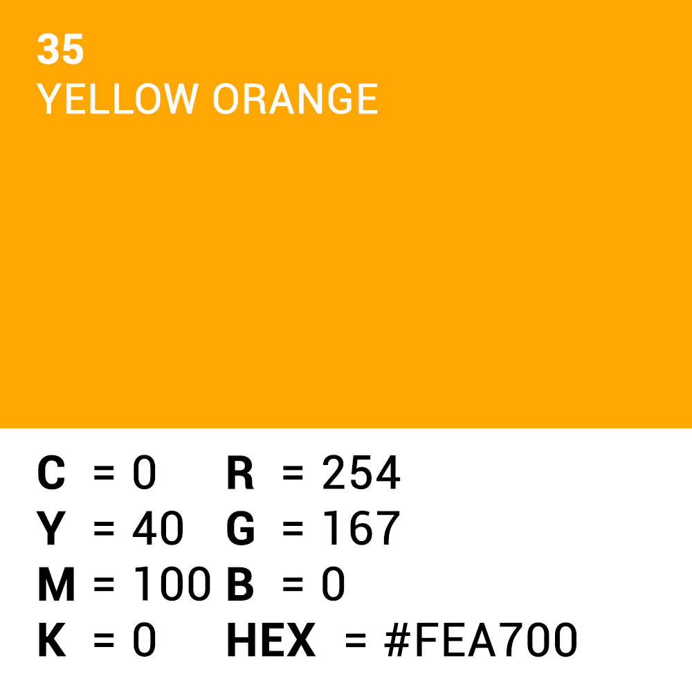 Überlegener Hintergrundpapier 35 Gelb-Orange 1,35 x 11 m