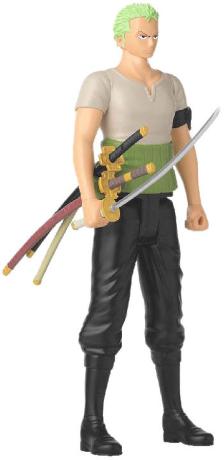 Bandai – Anime-Helden – One Piece – Anime Heroes Mega 30 cm große Zoro-Figur – große bewegliche Figur – Roronoa Zoro Manga-Figur – One Piece, offizielle Lizenz – Spielzeug für Kinder ab 4 Jahren – 38332