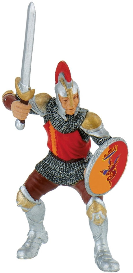 Bullyland 80765 – Spielfigur Ritter mit Schwert rot – ca. 11,5 cm – lebensechte und detaillierte Gestaltung – ideal als Fantasiefigur, Dekoration oder kleines Geschenk für Kinder ab 3 Jahren