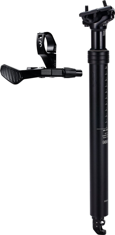 Bbb cycling liftpost verstelbare zadelpen dropper post ø31.6 mm - zadelpen met afstandsbedieningshendel - 518 mm - gecertificeerd voor: ebike, mtb racefiets - bsp-51