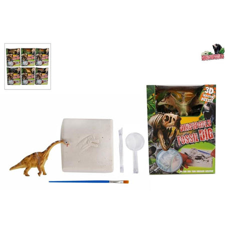 Dinoworld Fossilien-Schneidpuzzle mit zusätzlicher Dinosaurierfigur