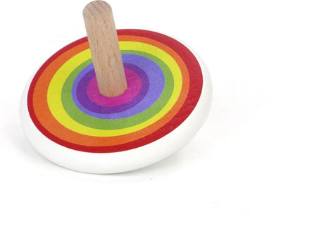 Bajo Holzkreisel Regenbogen. 7x7x5,7 cm. 3