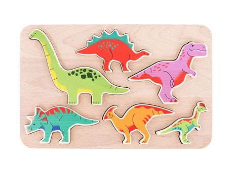 Bajo hölzerne Sortierdinosaurier.